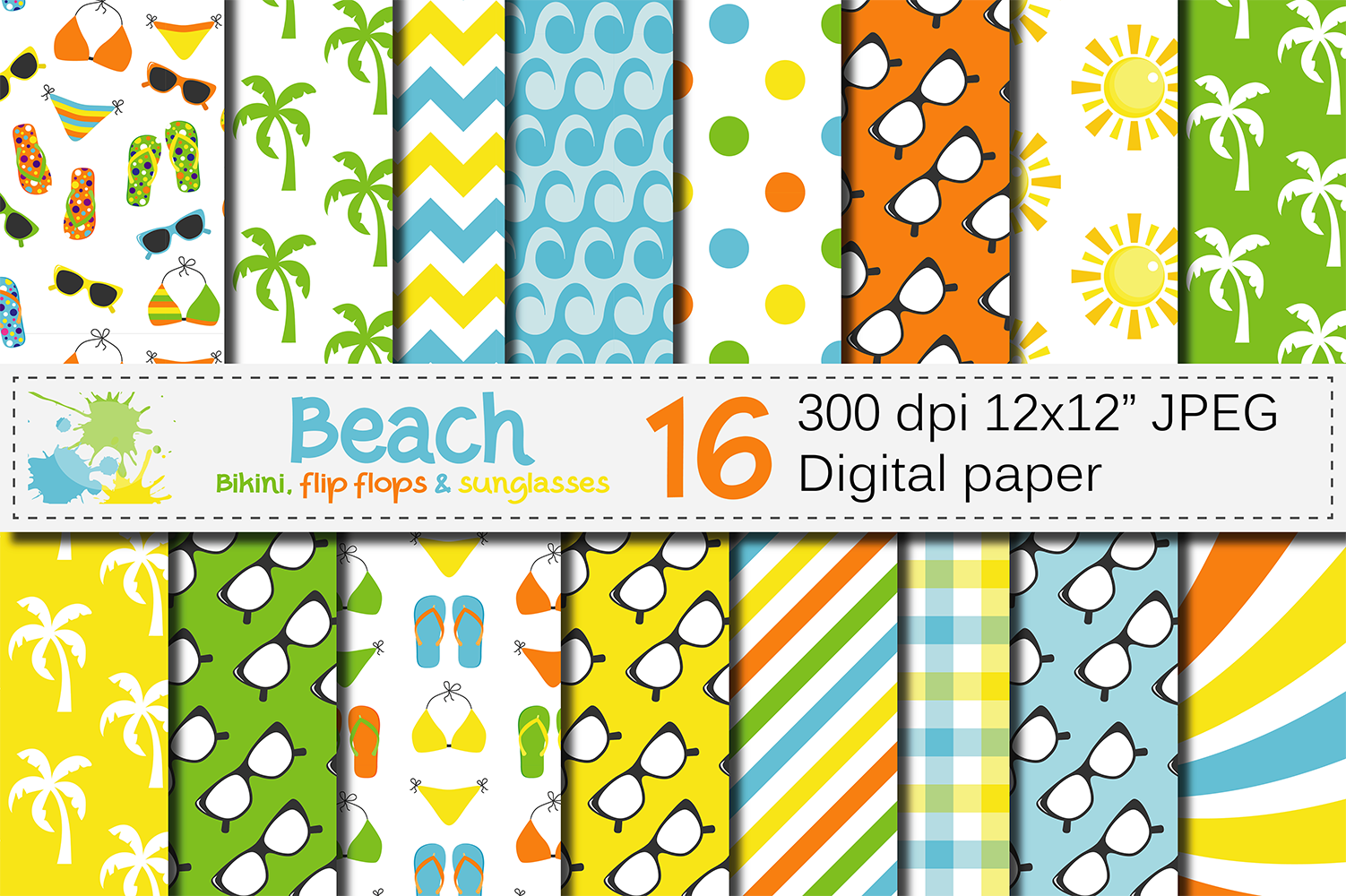 Beach Digital Paper for Summer Creativity