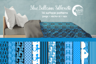 BLue Ballerina Silhouette Papers AMB: Elevate Your Creative Projects with Timeless Ballet Elegance