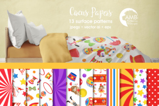 Circus Papers: A Bright, Cohesive Set of 12 High-Resolution Digital Backgrounds