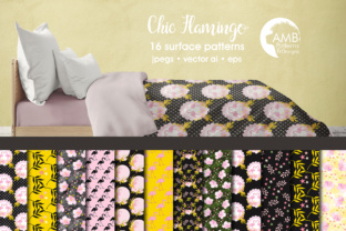 Flamingo Black Paper: Sophisticated Tropical Design
