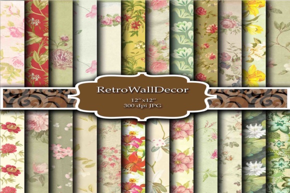 Floral Digital Papers Background