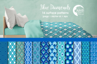 Geometric Blue Papers