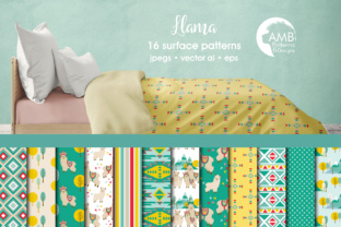 Llama Papers AMB: Adorable & Coordinated Digital Backgrounds