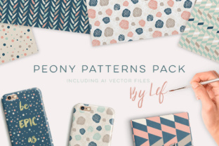 Peony Pattern Collection Including Vector Files and Swatches