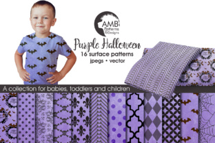 Purple Grunge Papers for Halloween Creativity