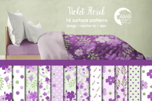 Purple Shabby Floral Papers