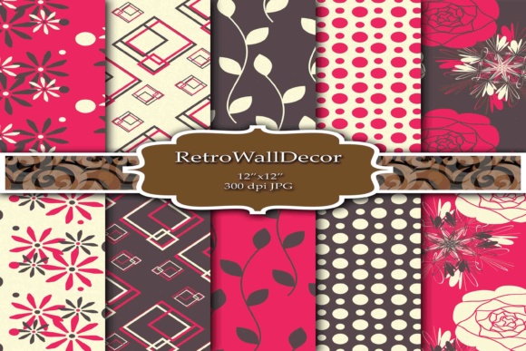 Red and White Roses Digital Paper Pack