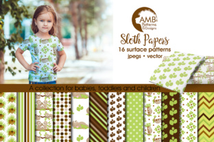 Sloth Papers AMB: Adorable Sloth Digital Papers