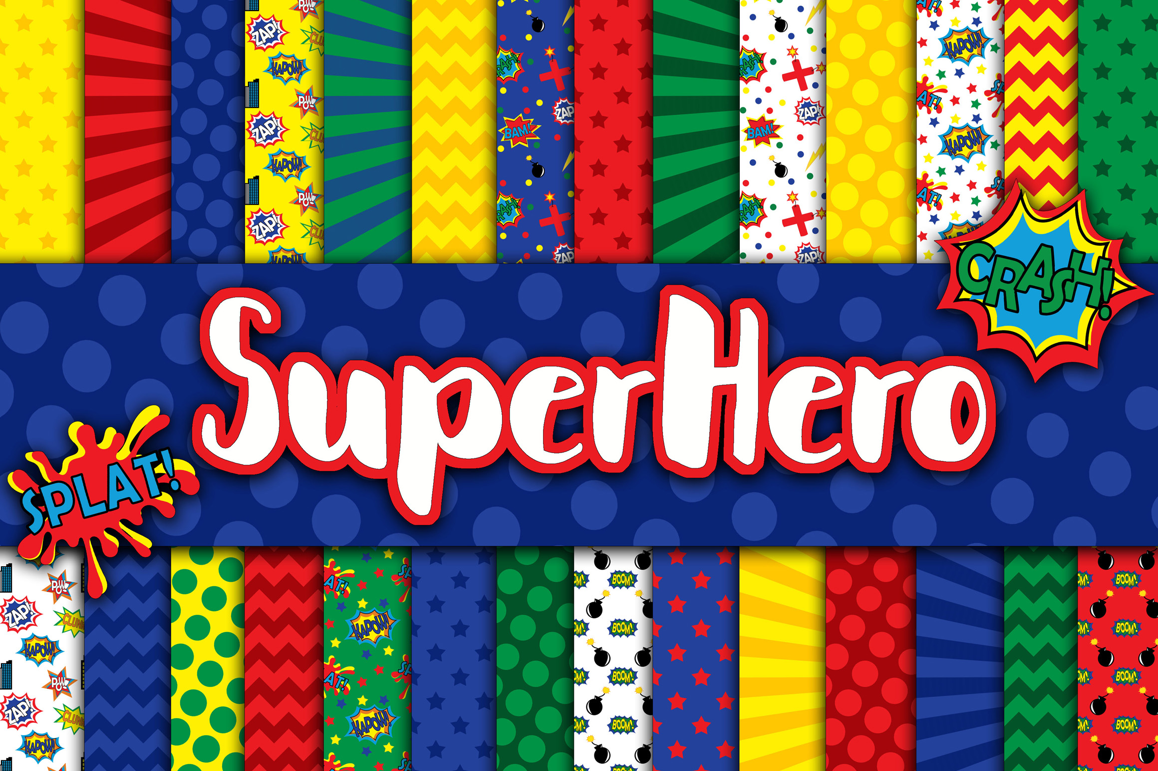 Superhero Digital Paper